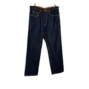 Brooklyn Xpress BX 70 Dark Jeans Unisex Y2K‎ Skater Baggy Wide Leg Mens Size 34